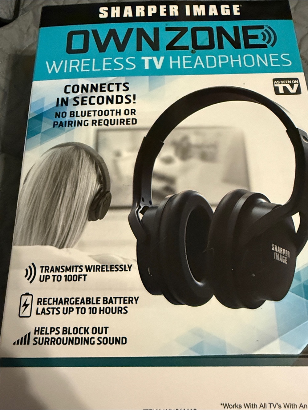 Sharper Image wireless TV Headphones